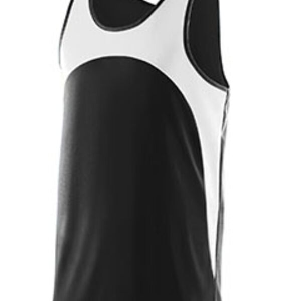 Youth Wicking Polyester Sleeveless Jersey with Contrast Inserts Thumbnail