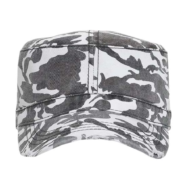 OTTO Camouflage Garment Washed Superior Cotton Twill Distressed Visor Military Cap Thumbnail