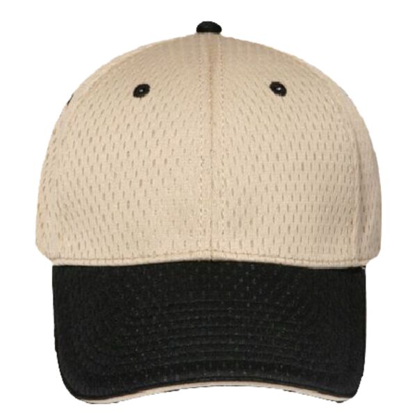 OTTO Stretchable Polyester Pro Mesh Sandwich Visor "OTTO FLEX" Six Panel Low Profile Baseball Cap Thumbnail