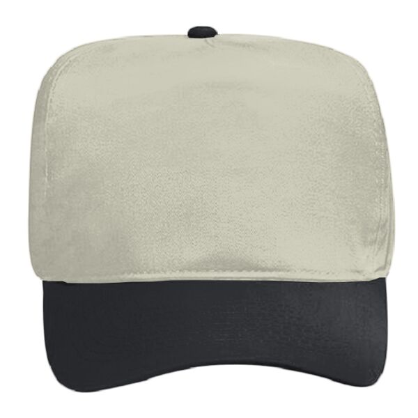 OTTO Brushed Cotton Blend Twill Five Panel High Crown Baseball Cap Thumbnail