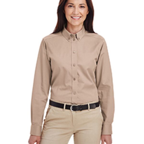 Ladies' Foundation 100% Cotton Long-Sleeve Twill Shirt with Teflon™ Thumbnail