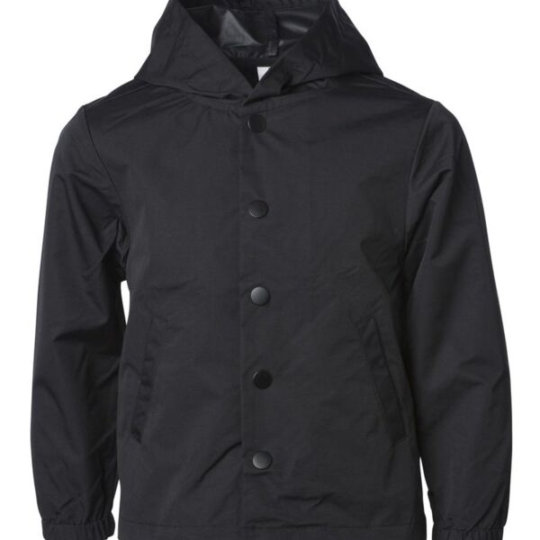 Youth Water Resistant Hooded Windbreaker Coach's Jacket Thumbnail