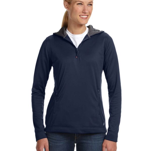 Russell Athletic Ladies' Tech Fleece Quarter-Zip Pullover Hood Thumbnail