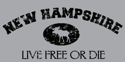 NC950FC NH Live Free or Die Distressed Moose